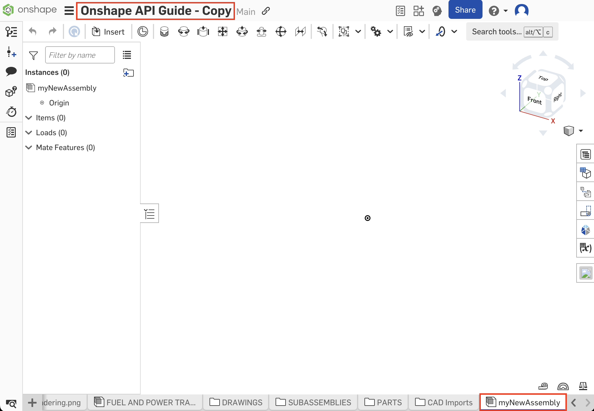 new assembly tab in the copied api guide document