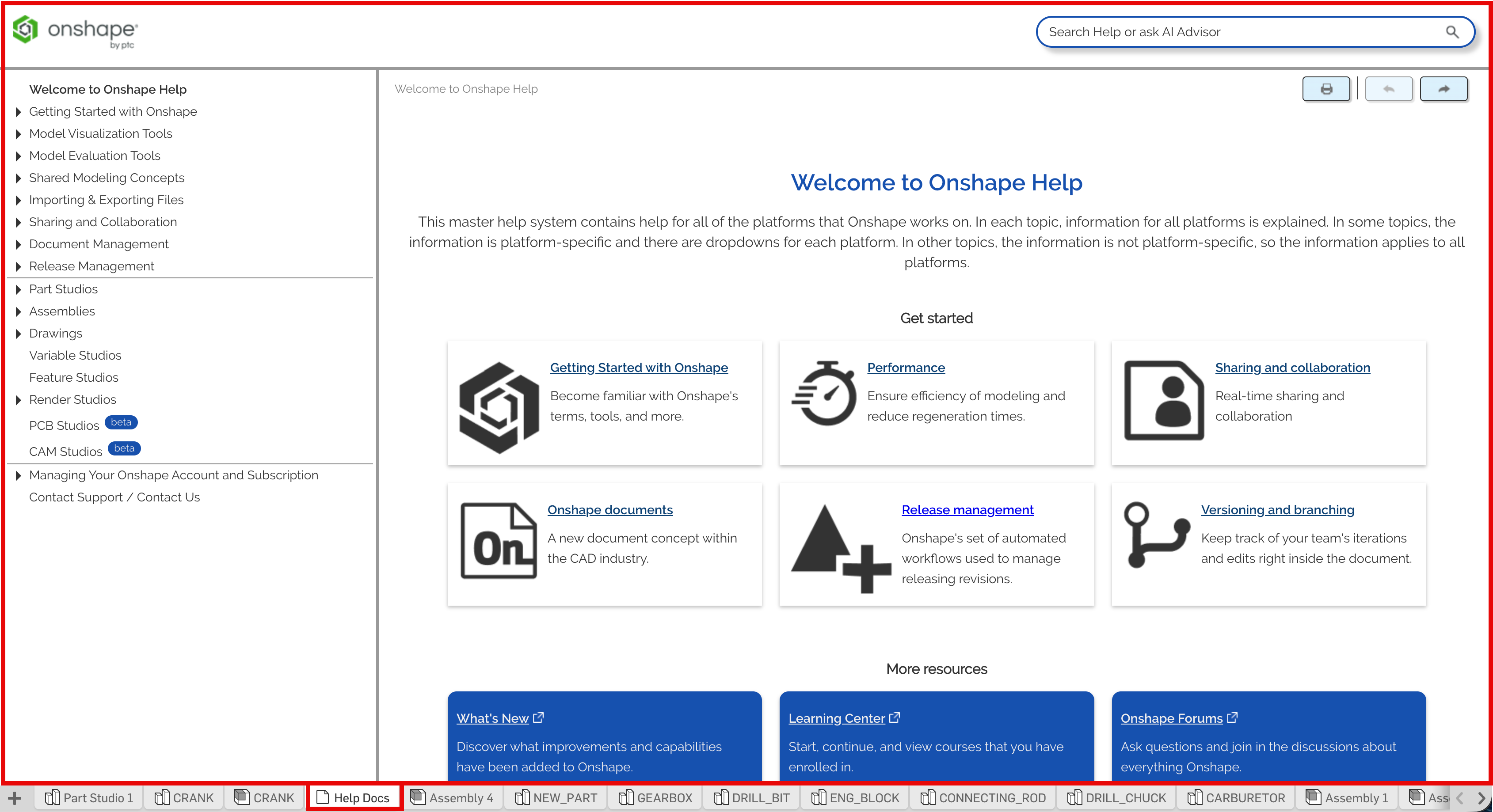 Extension in its own element tab
