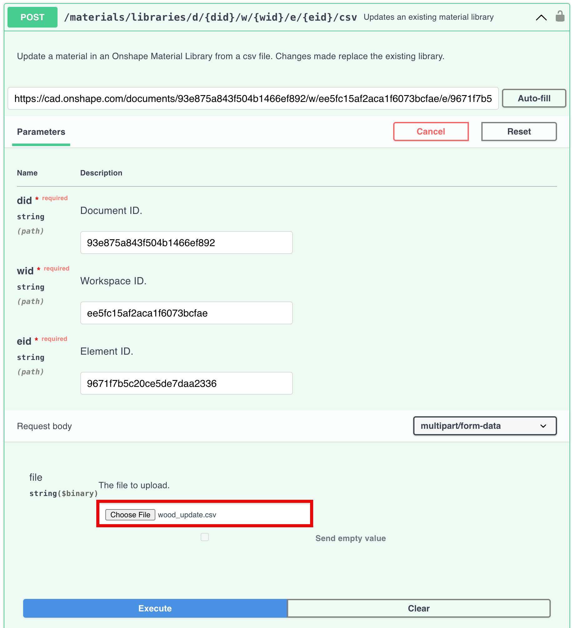 Uploading a csv file in Glassworks